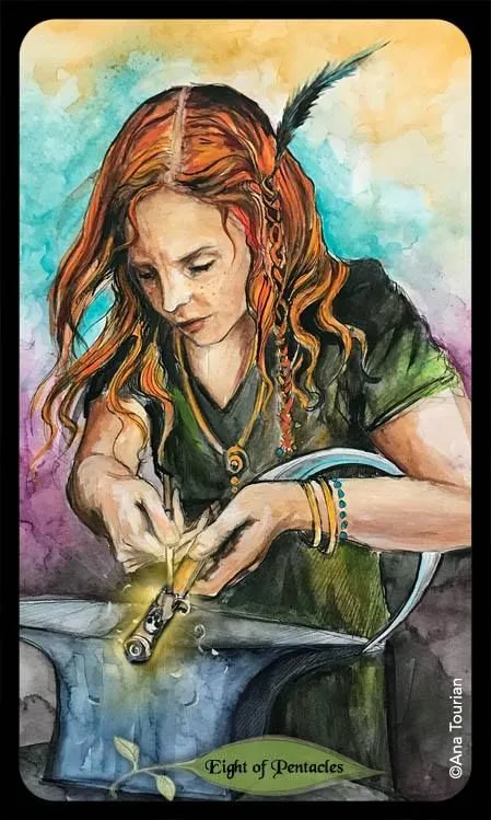 Ten of Pentacles card from the Bonestone Earthflesh Tarot deck