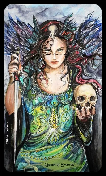 Bonestone & Earthflesh Tarot Review 15 Goddess Boann card from the Bonestone Earthflesh Tarot deck