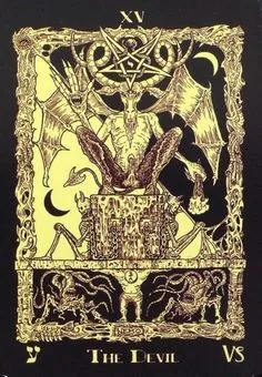 The Devil from the Book of Azathoth Tarot deck