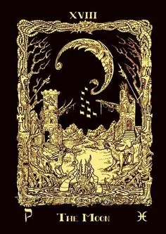 The Moon from the Book of Azathoth Tarot deck