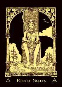 King of Swords from the Book of Azathoth Tarot deck