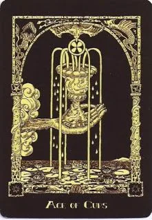 Ace of Cups from the Book of Azathoth Tarot deck