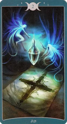 The Book of Shadows Tarot - 2 of Air Variant