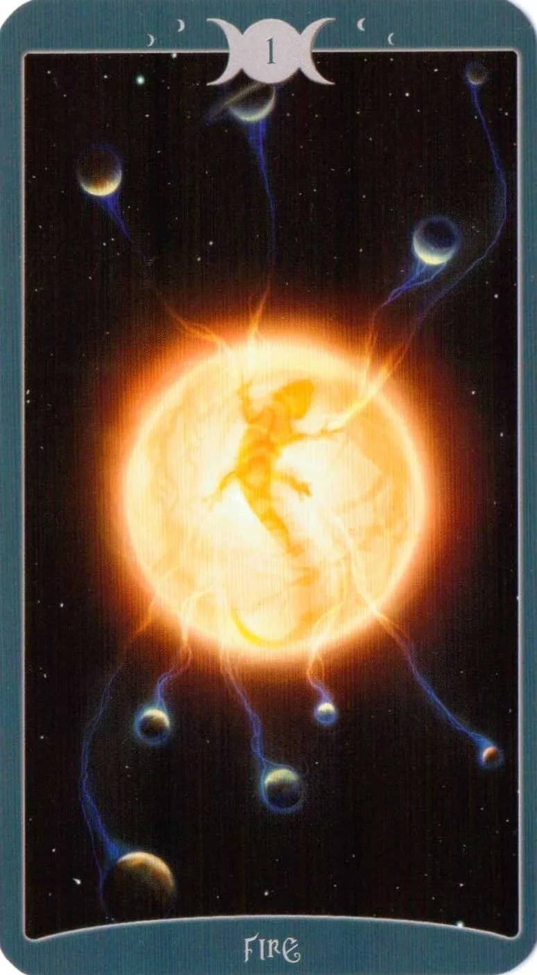 The Book of Shadows Tarot - 2 of Fire
