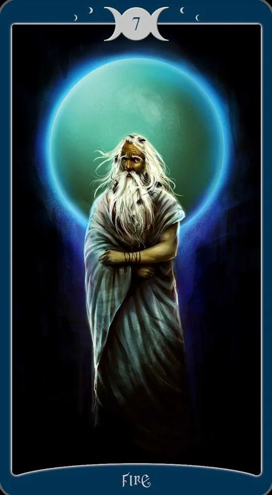 The Book of Shadows Tarot - 7 of Fire