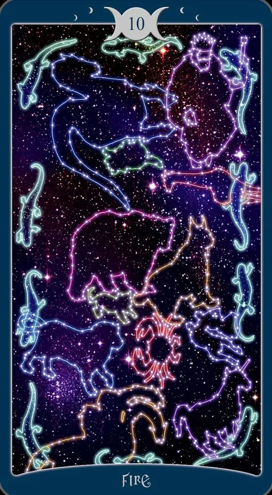 The Book of Shadows Tarot Review 13 10 of Fire from The Book of Shadows Tarot review gallery
