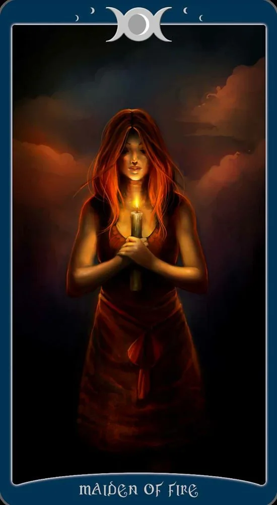 The Book of Shadows Tarot - Maiden of Fire