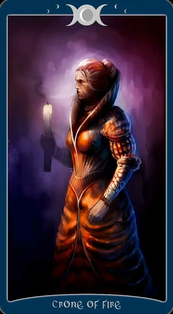 The Book of Shadows Tarot - Crone of Fire