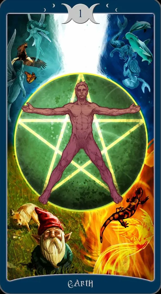 The Book of Shadows Tarot - Ace of Earth