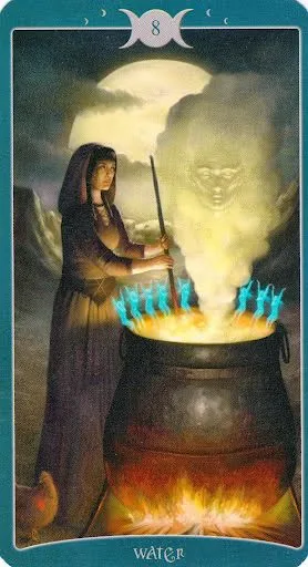 The Book of Shadows Tarot - 8 of Water