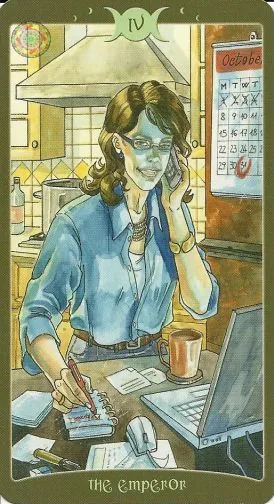 The Emperor card from The Book of Shadows Tarot Vol 2 deck