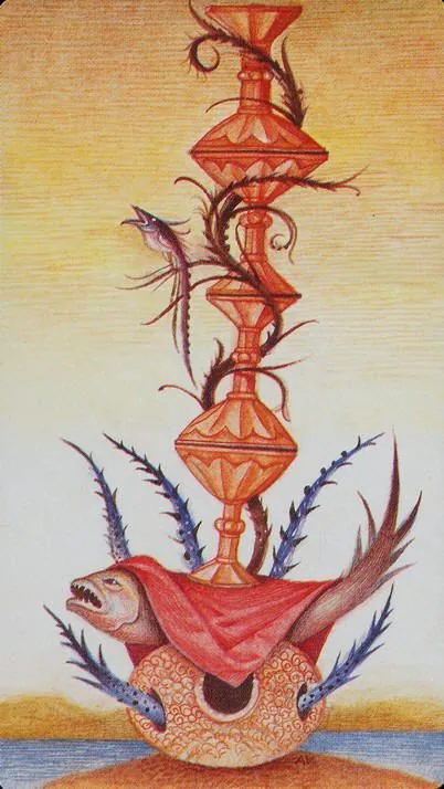 Ace of Cups card from the Bosch Tarot deck by Atanas A. Atanassov