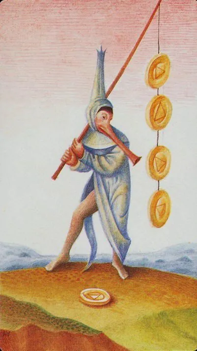 Bosch Tarot card 09 card from the Bosch Tarot deck