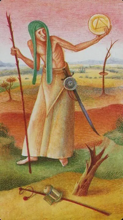 Bosch Tarot card 56 card from the Bosch Tarot deck