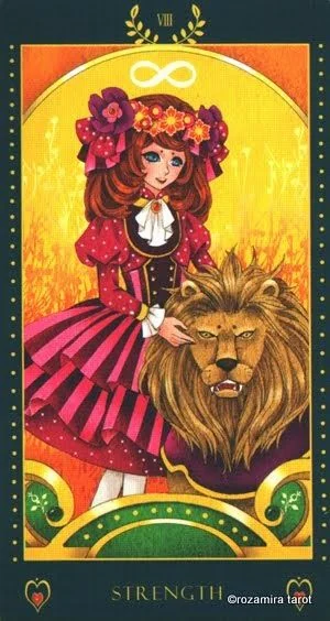 Strength card from the Bowring Heart Tarot deck