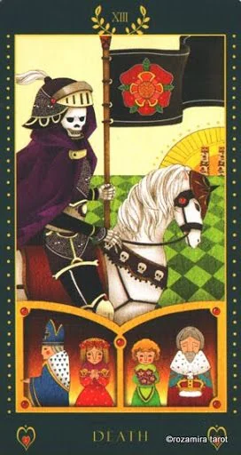 Death card from the Bowring Heart Tarot deck