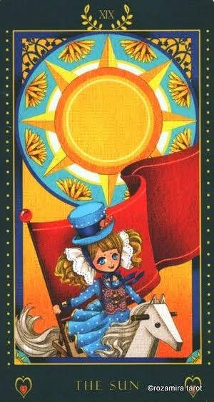 The Sun card from the Bowring Heart Tarot deck