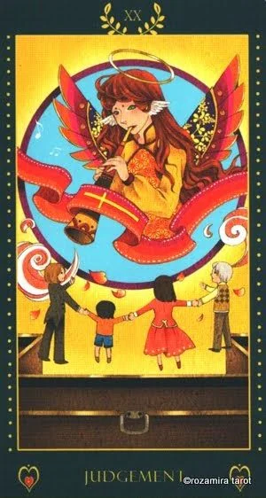 Judgement card from the Bowring Heart Tarot deck