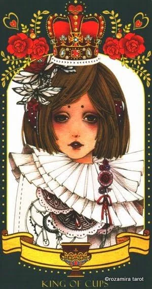 King of Cups card from the Bowring Heart Tarot deck