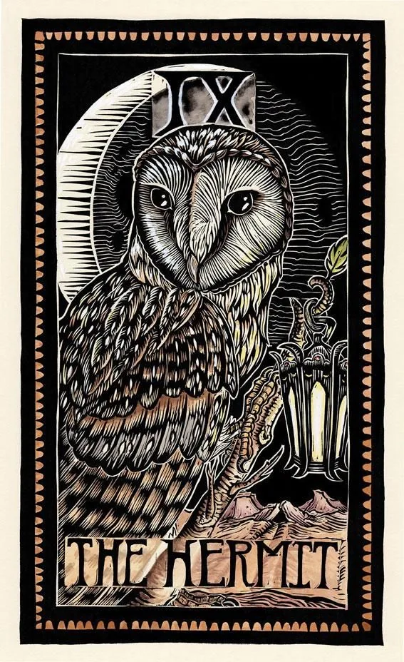 The Hermit from the Brady Tarot deck