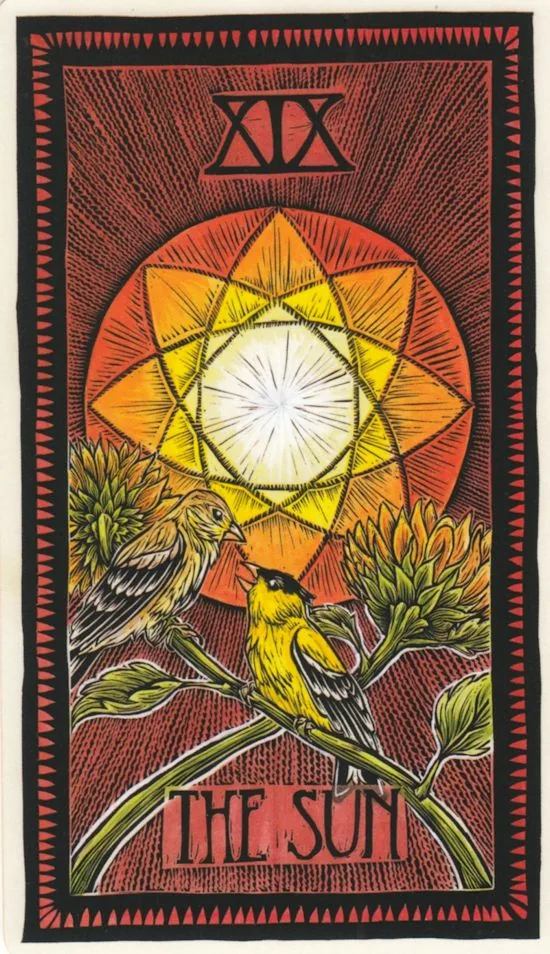 The Sun from the Brady Tarot deck