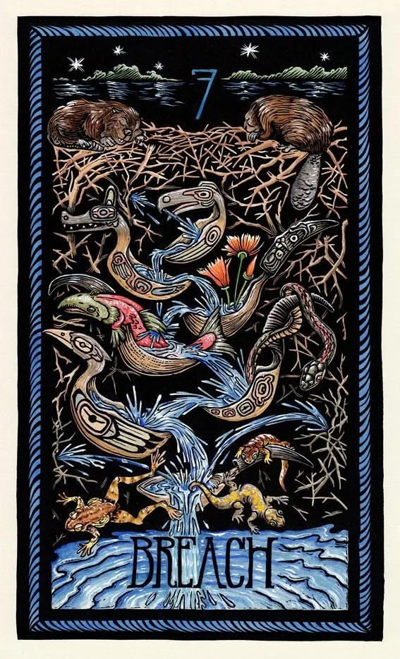 Seven of Horns - Breach from the Brady Tarot deck