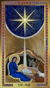 Byzantine Tarot Review 3 Byzantine Tarot star over a sleeping figure card image