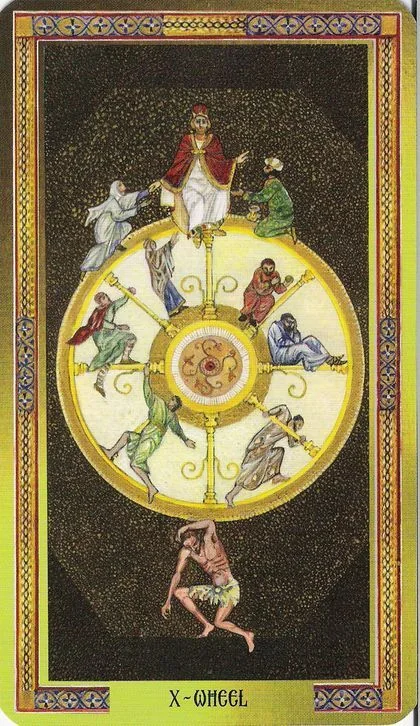 Byzantine Tarot Review 5 Byzantine Tarot wheel or sacred medallion card image