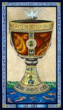 Byzantine Tarot Review 17 Byzantine Tarot ornate chalice card image