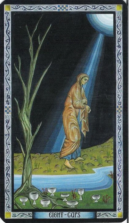 Byzantine Tarot Review 11 Byzantine Tarot dark lightning or storm scene card image