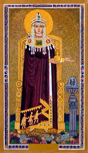 III Empress card from the Byzantine Tarot deck