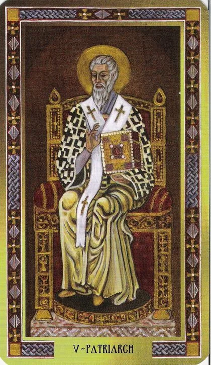 V Patriarch card from the Byzantine Tarot deck