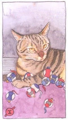 10 of Wands - Cat Tarot - Tarot Deck by Megan Lynn Kott