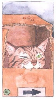 3 of Pentacles - Cat Tarot - Tarot Deck by Megan Lynn Kott
