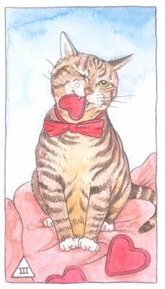 3 of Swords - Cat Tarot - Tarot Deck by Megan Lynn Kott