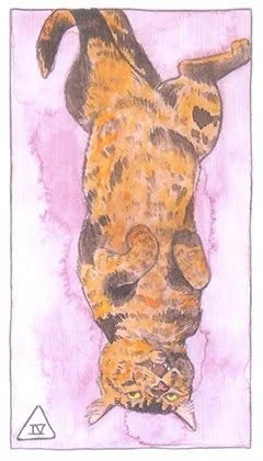 4 of Swords - Cat Tarot - Tarot Deck by Megan Lynn Kott