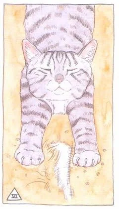 6 of Swords - Cat Tarot - Tarot Deck by Megan Lynn Kott