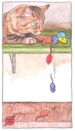 7 of Wands - Cat Tarot - Tarot Deck by Megan Lynn Kott