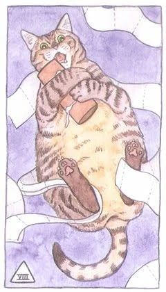 8 of Swords - Cat Tarot - Tarot Deck by Megan Lynn Kott