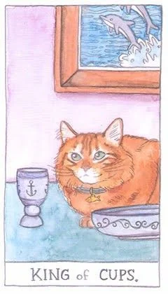 King of Cups - Cat Tarot - Tarot Deck by Megan Lynn Kott