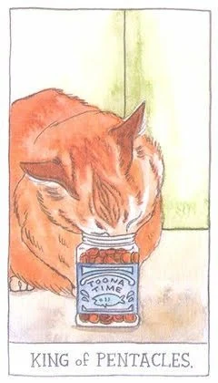 King of Pentacles - Cat Tarot - Tarot Deck by Megan Lynn Kott