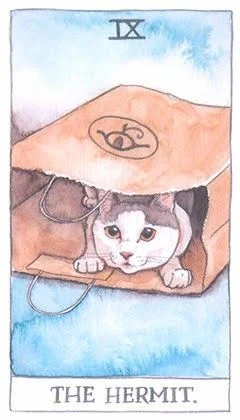 The Hermit - Cat Tarot - Tarot Deck by Megan Lynn Kott