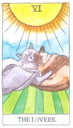 The Lovers - Cat Tarot - Tarot Deck by Megan Lynn Kott