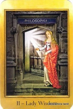 Lady Wisdom card from The Cathar Tarot deck