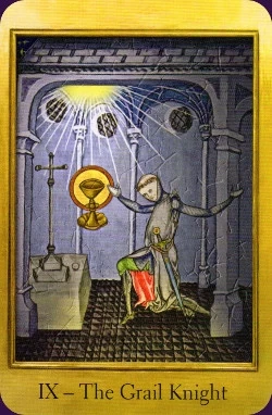 The Grail Knight card from The Cathar Tarot deck