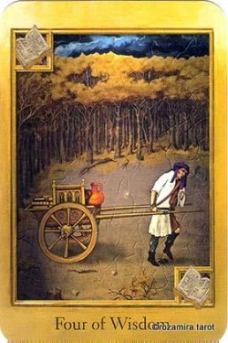 Four of Wisdom card from The Cathar Tarot deck