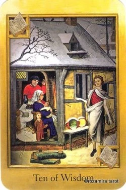 Ten of Wisdom card from The Cathar Tarot deck