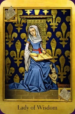 Lady of Wisdom card from The Cathar Tarot deck