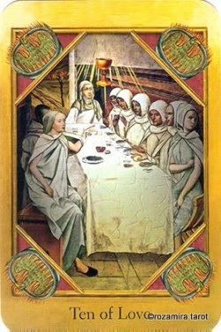 Ten of Love card from The Cathar Tarot deck