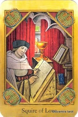 Squire of Love card from The Cathar Tarot deck